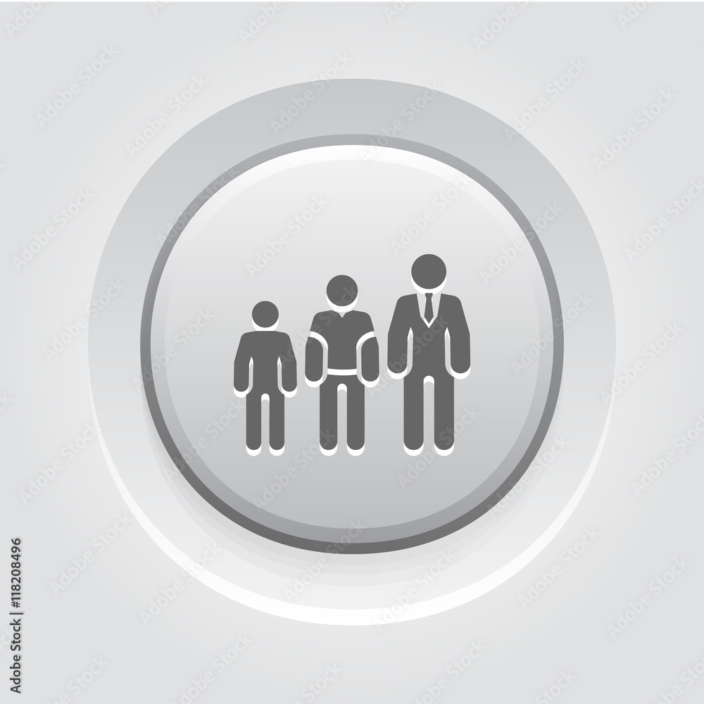 Career Growth Icon. Grey Button Design. Career Growth Icon. Grey Button Design.