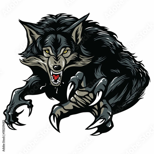 Werewolf Character Design Vector Illustration