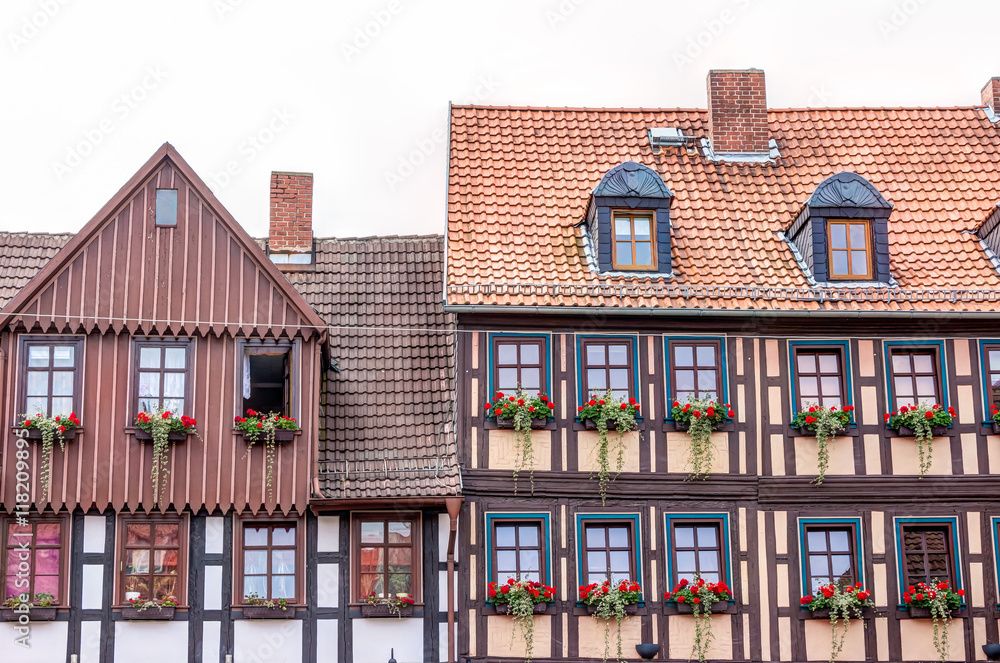 Half-timbered houses in Wernigerode, Germany