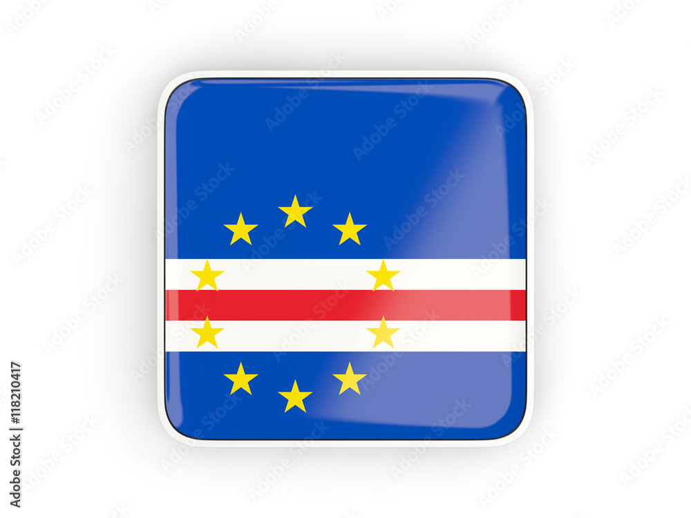 Flag of cape verde, square icon Flag of cape verde, square icon