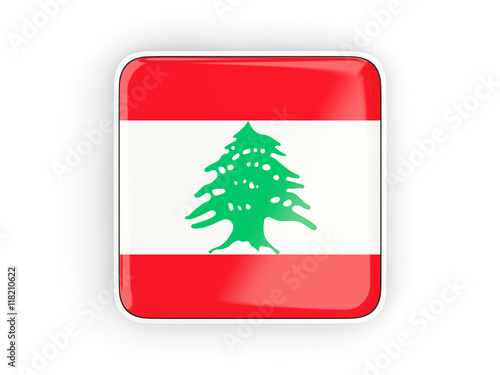 Flag of lebanon, square icon