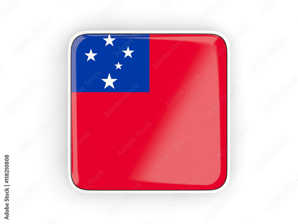 Flag of samoa, square icon Flag of samoa, square icon