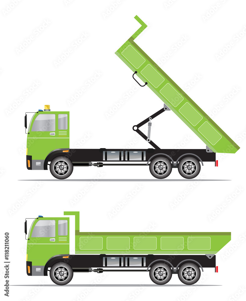Side view of Big Dump truck Side view of Big Dump truck