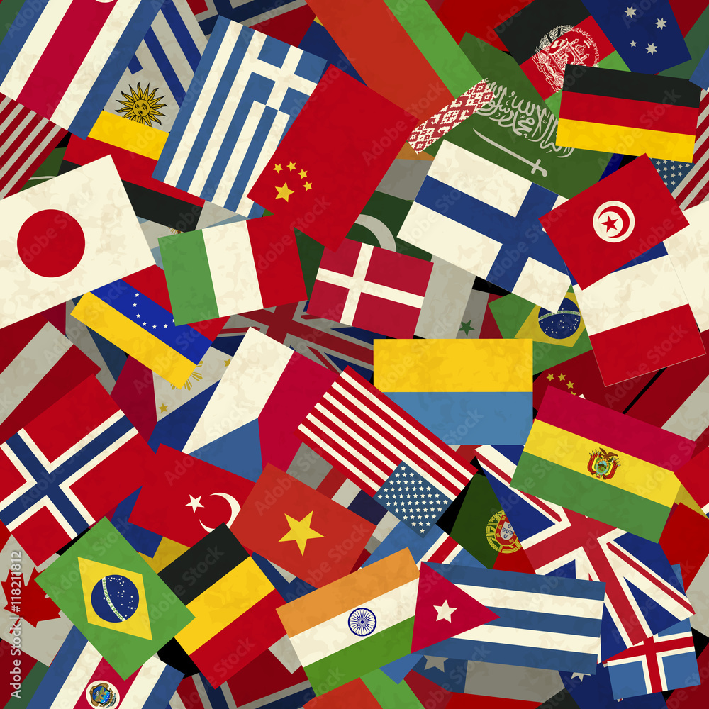 Different countries flags seamless pattern Different countries flags seamless pattern