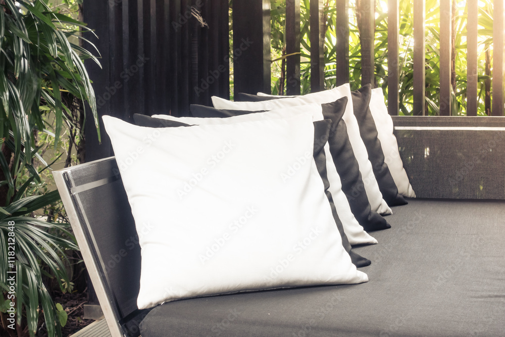 Pillow on sofa Pillow on sofa