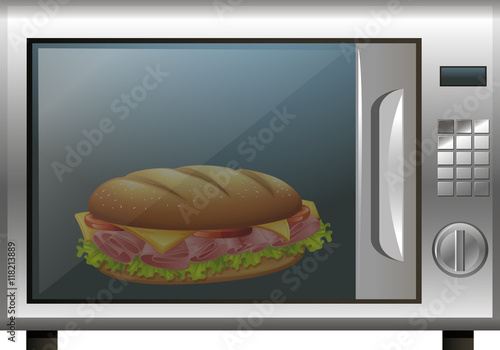 Ham cheese sandwiches in the microwave