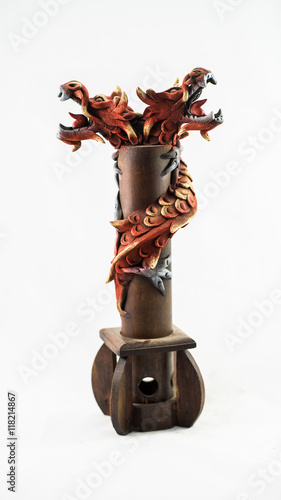 Bamboo Incense Holder Burner Stick Wood Brown Handmade Craft Spa Aroma Cylinder