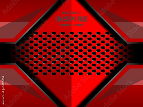 backgrounds template red metallic, Vector Illustration