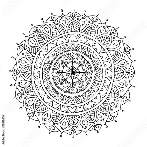 Mandala ornament, hand made sketch for your design