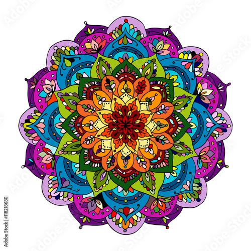 Mandala ornament, colorful pattern for your design