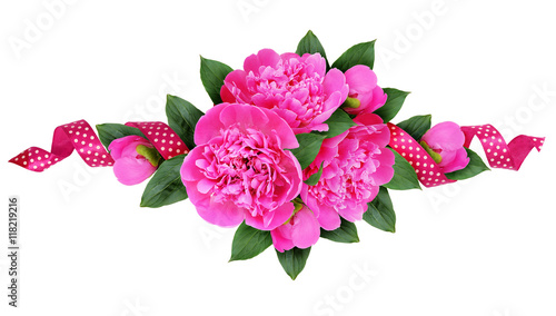 Pink peony flowers bouquet ...