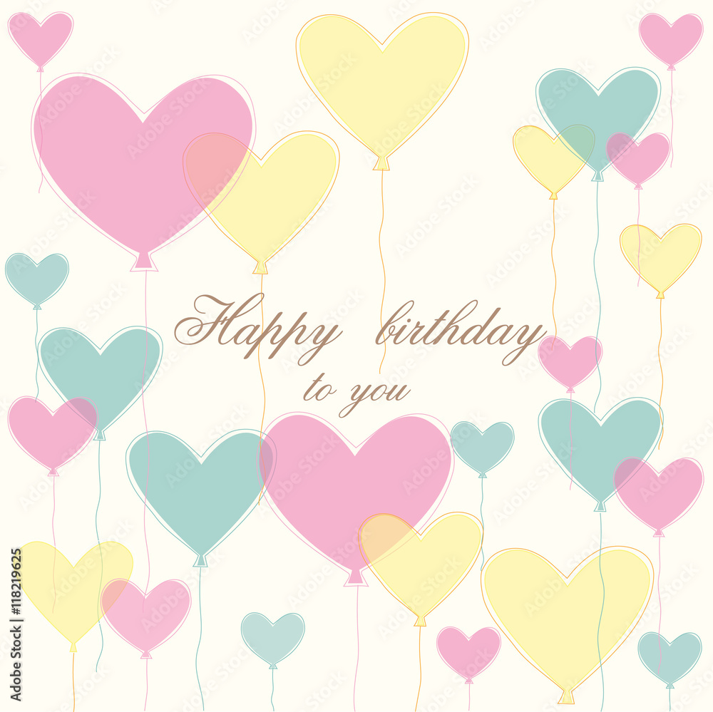 birthday cards,poster,template,greeting cards,balloons,Vector illustrations
