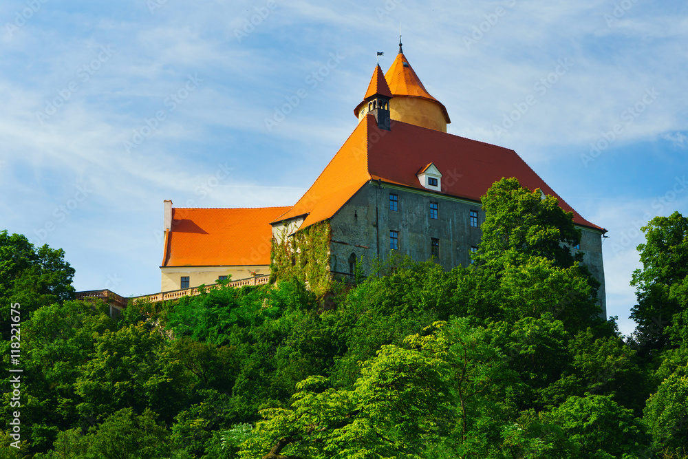 Veveri Castle  is an originally ducal and royal castle some 12 kilometres northwest of Brno city centre, Moravia, Czech Republic, on the River Svratka..