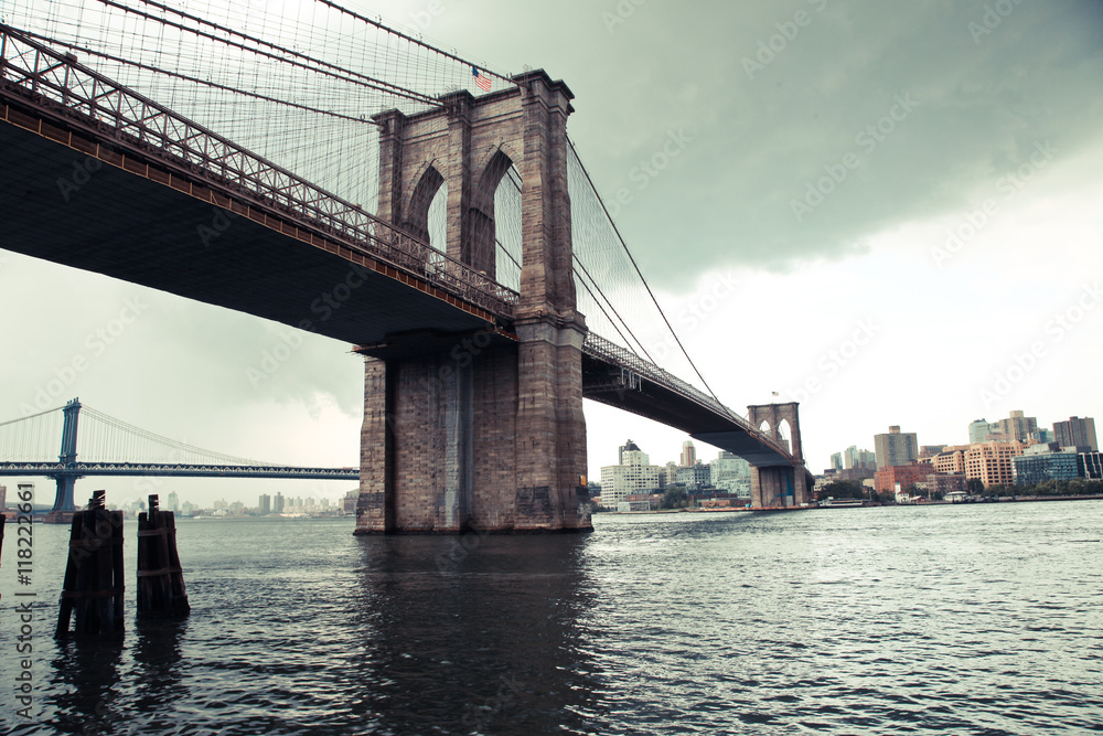 Brooklyn and Manhattan bridges, New York City