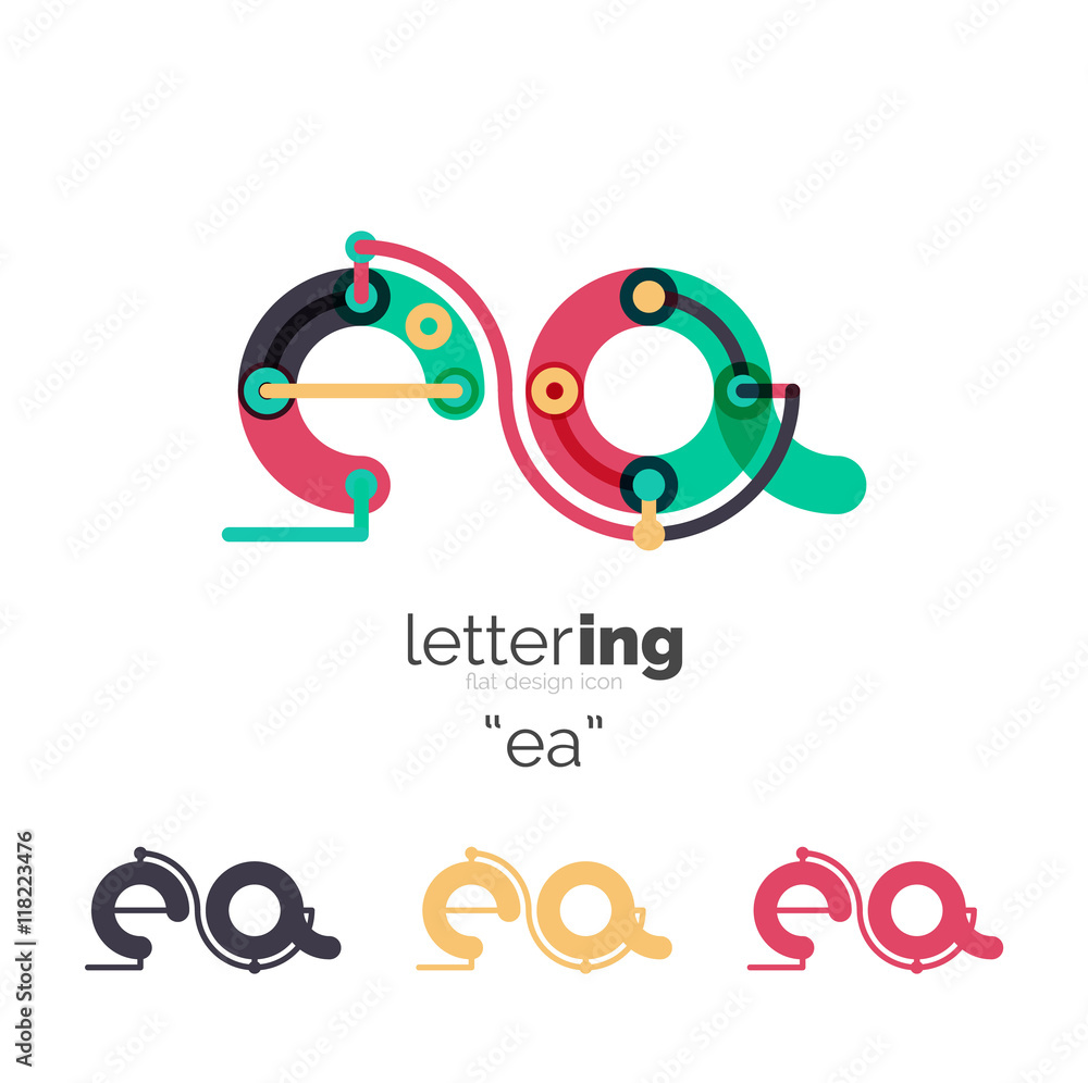 Linear initial letters, logo branding concept Linear initial letters, logo branding concept