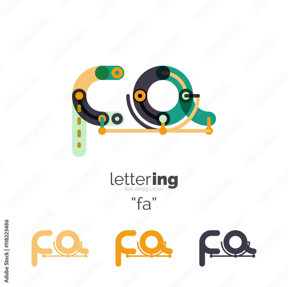 Linear initial letters, logo branding concept Linear initial letters, logo branding concept