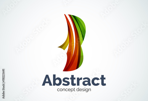 Free Download Abstract wave logo template, smooth motion concept - GFXLoad