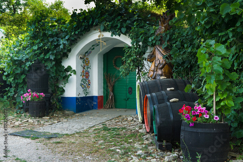 Canvas Print Wine cellar in southern Moravia, Czech Republic