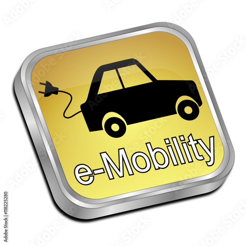 e-Mobility Button - 3D illustration