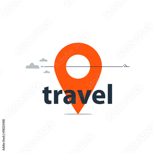 Travel tour company concept, vacation destination illustration