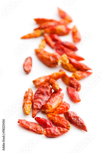 Dried mini chili peppers.