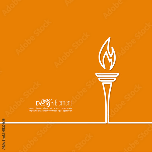 Vector icon of  torch.