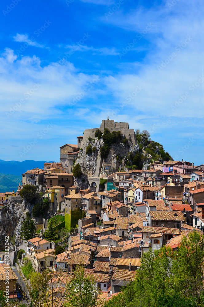 Cervara di Roma (Rome, Italy) - A little suggestive town on the rock, in the Simbruini mountains, province of Rome, know as 