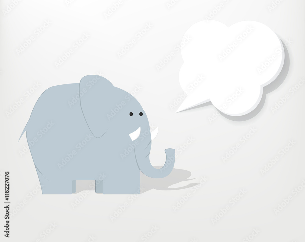 cartoon elephant with speech bubble cartoon elephant with speech bubble