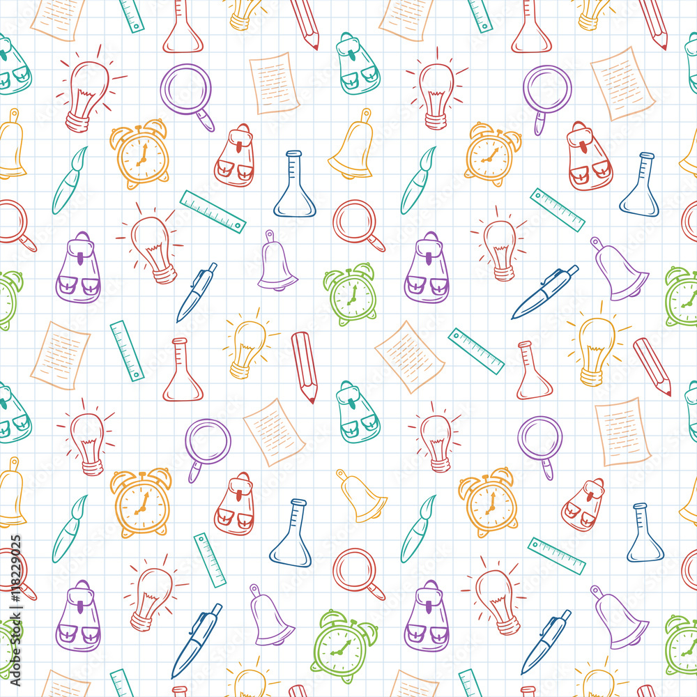 Back to school seamless pattern. Back to school seamless pattern.