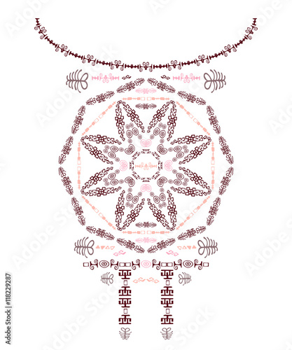 Ethnic Colorful pattern isolated on white