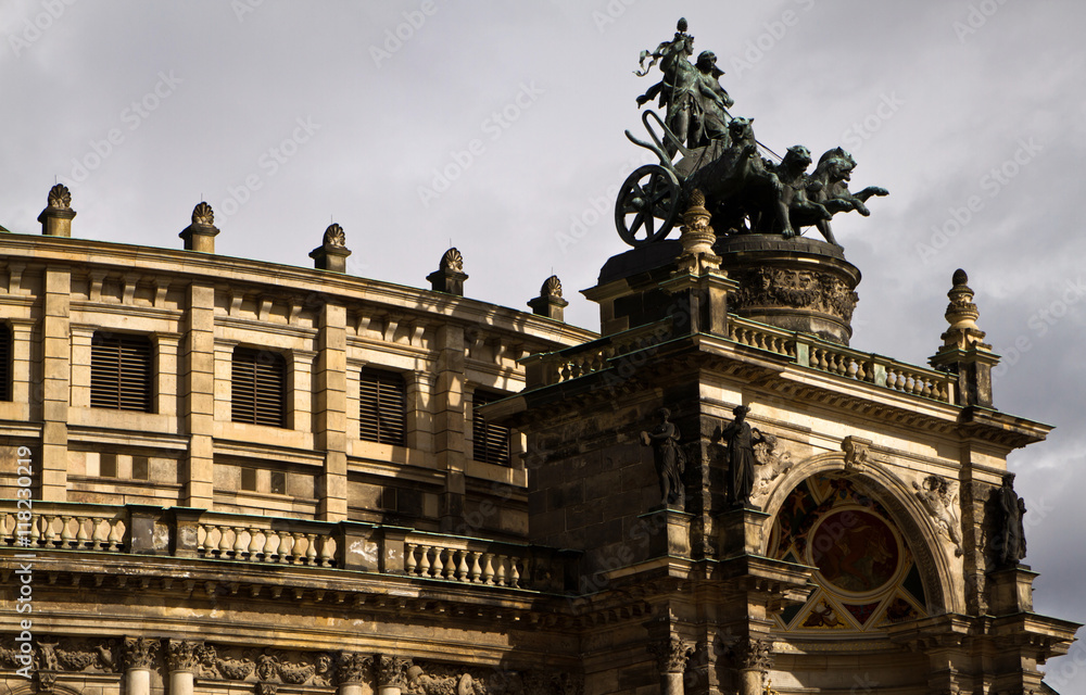 Obraz premium Quadriga auf Semper-Oper