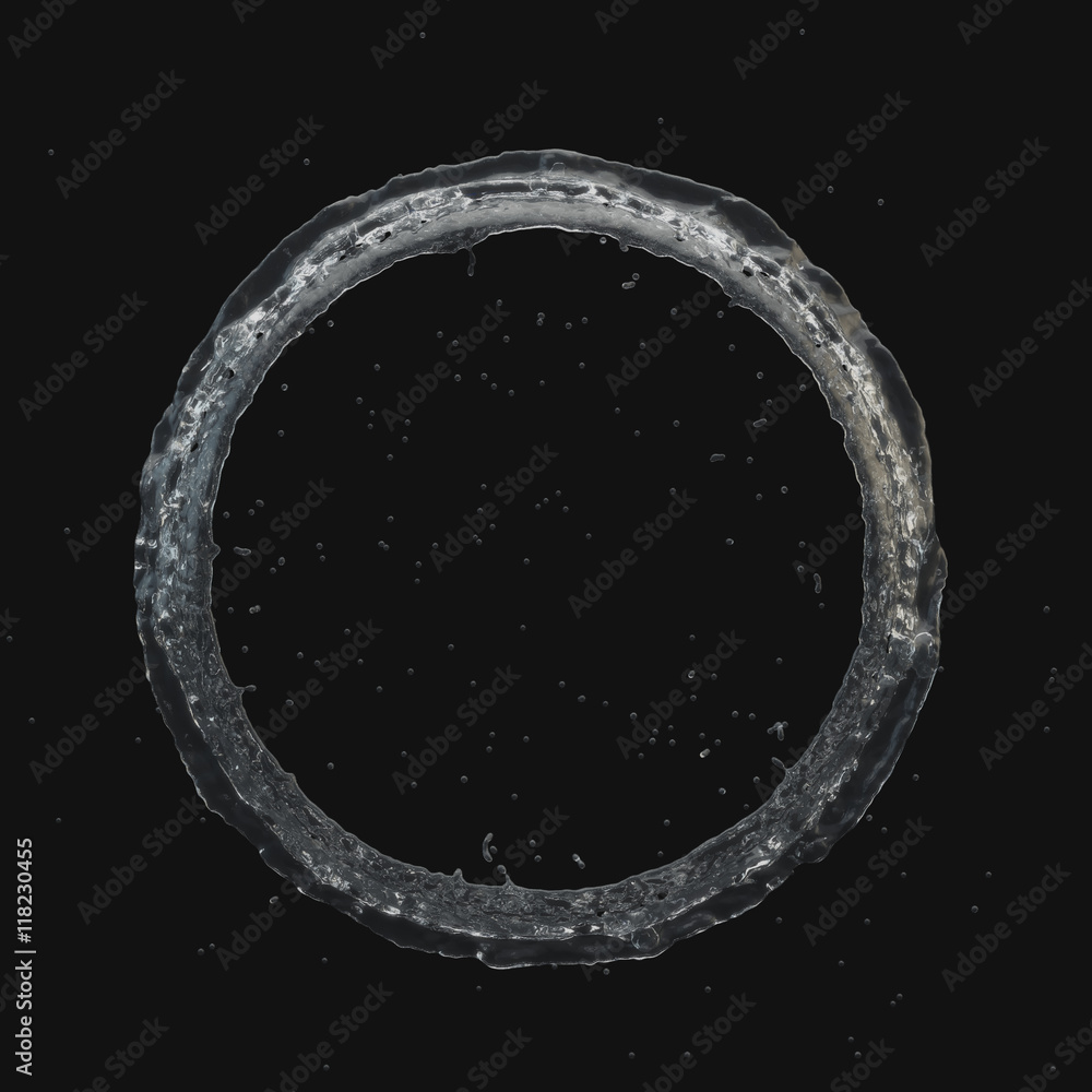 Fototapeta premium water splash radial Isolated 3d