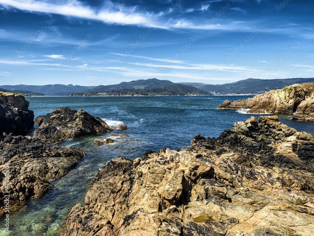 Mar y costa en Galicia España