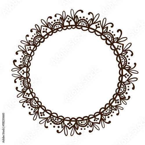 Handsketched mehndi frame