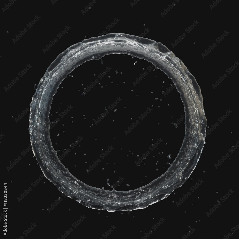 Fototapeta premium water splash radial Isolated 3d