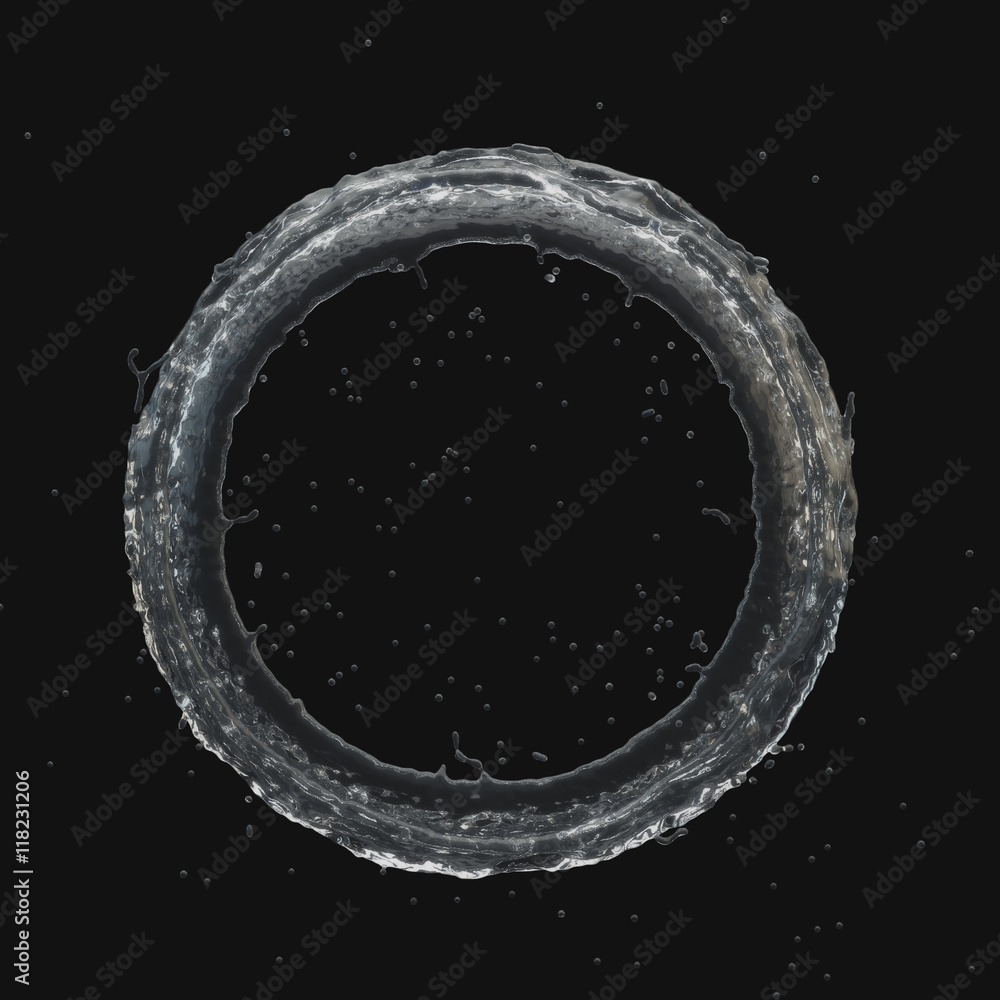 Fototapeta premium water splash radial Isolated 3d