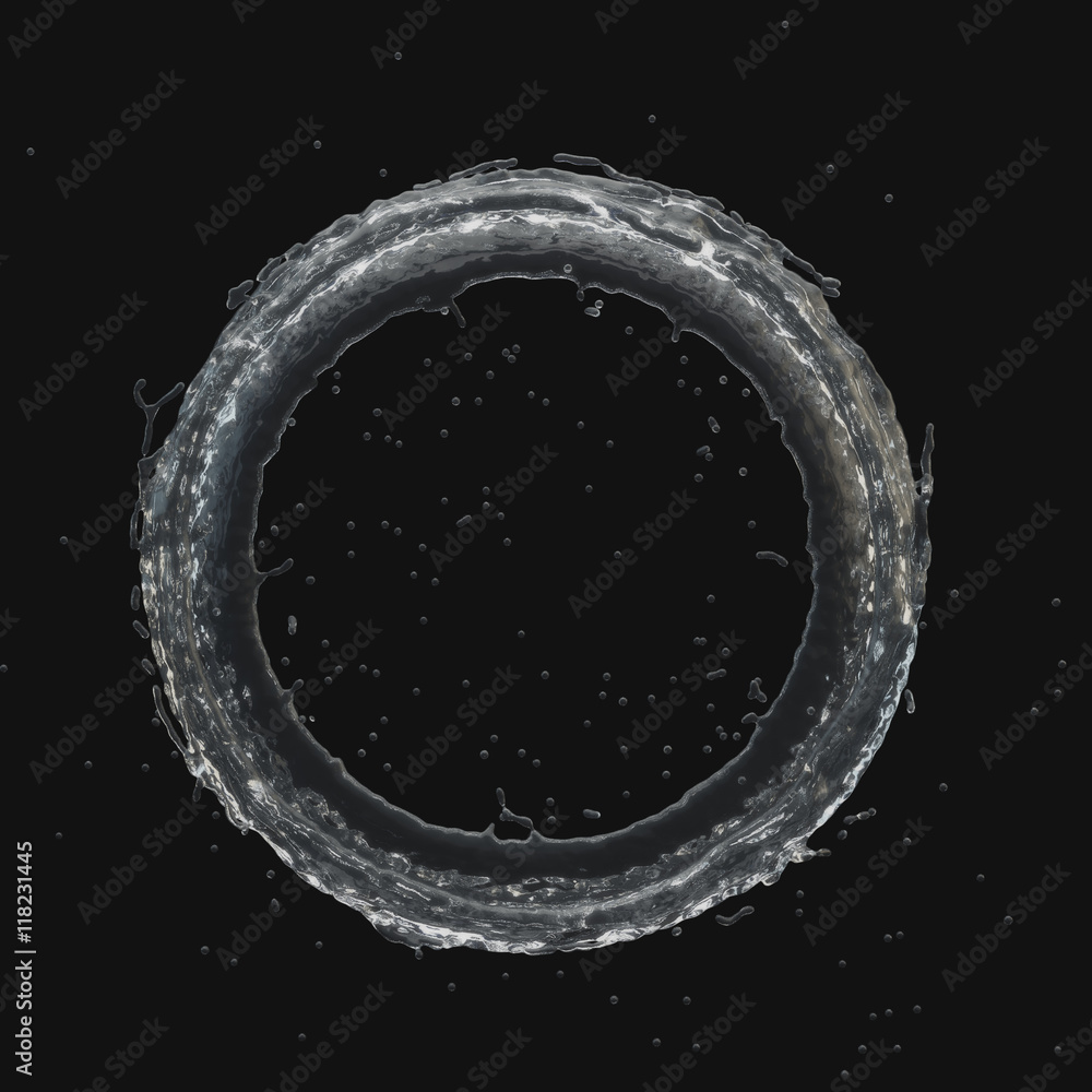 water splash radial Isolated 3d water splash radial Isolated 3d