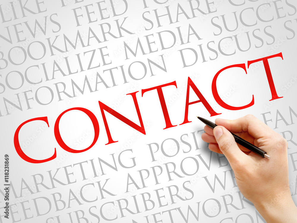 CONTACT word cloud collage, business concept background CONTACT word cloud collage, business concept background