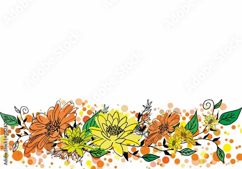 Decorative abstract flower vector background