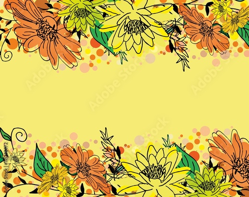 Decorative sweet abstract flower vector background