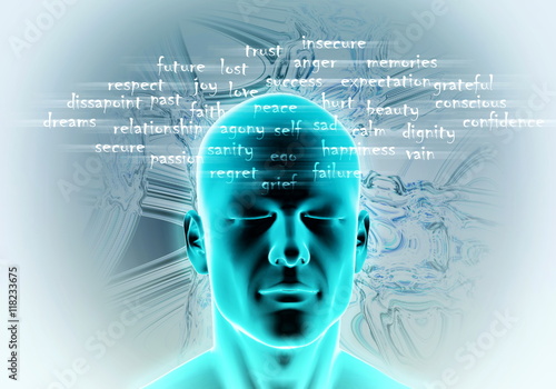 Psychology, Hypnosis or meditation concept