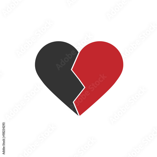 broken heart Icon Vector.