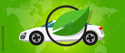 hydrogen fuel cell car eco environment friendly zero emission green leaf