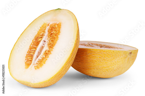 cantaloupe melon isolated on white background