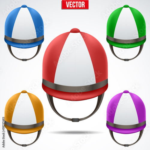 Set of Classic Jockey helmets
