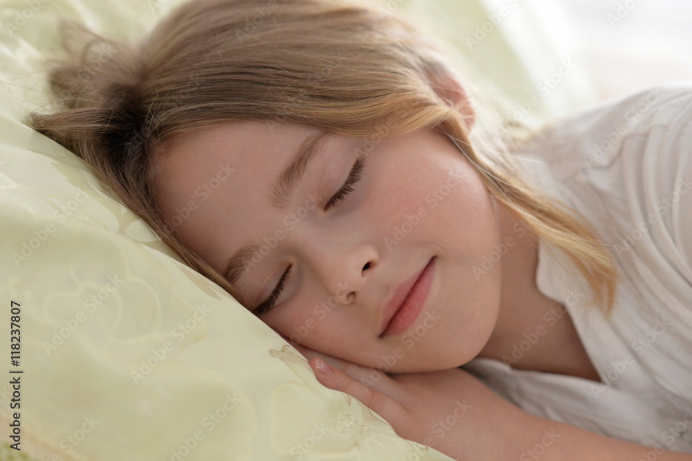 Cute little girl sleeping