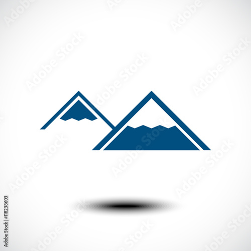 Mountain icon. Vector illustration