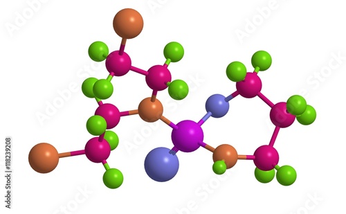 Molecular structure of cytophosphane, 3D rendering