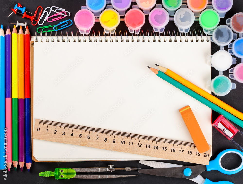 set of school stationery set of school stationery