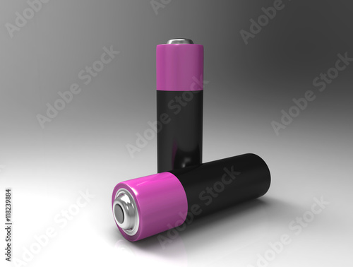 Battey on background. 3d render. photo